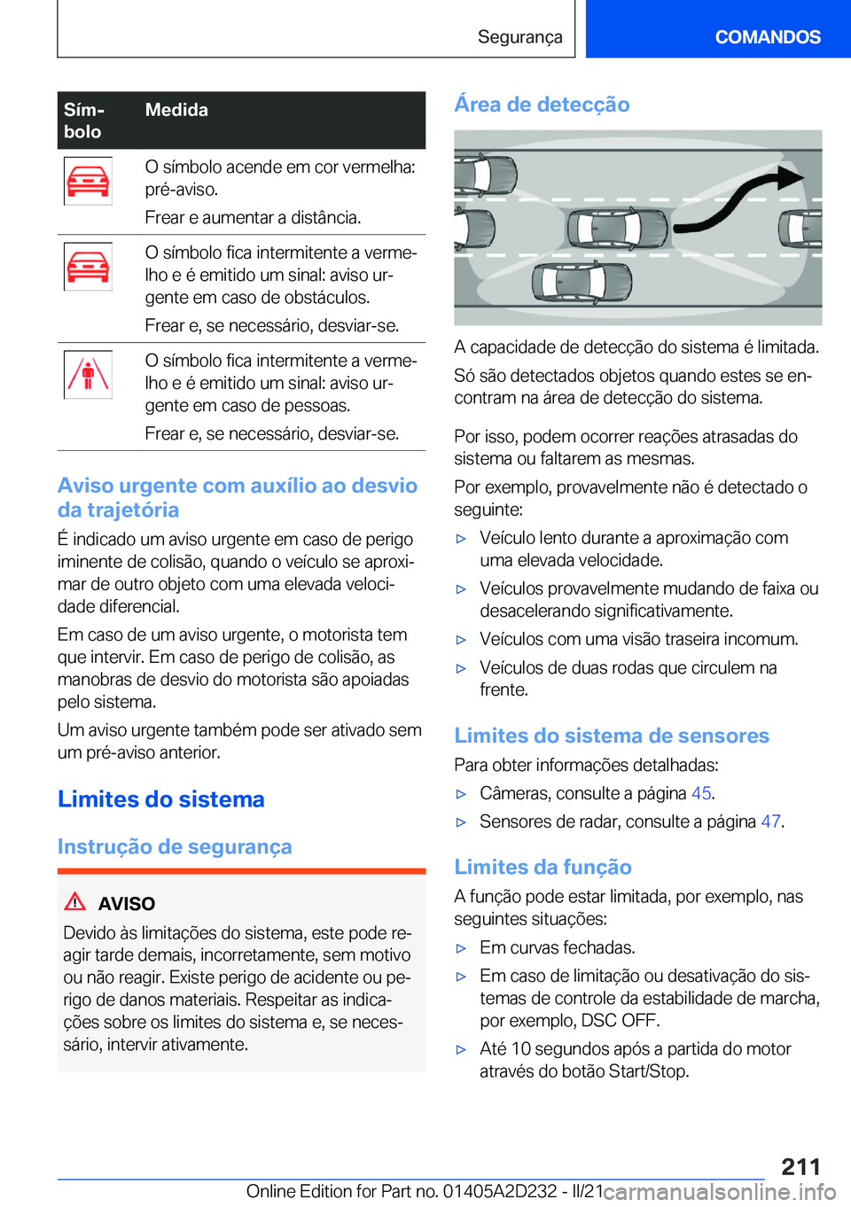 BMW X6 M 2021  Manual do condutor (in Portuguese) �S�