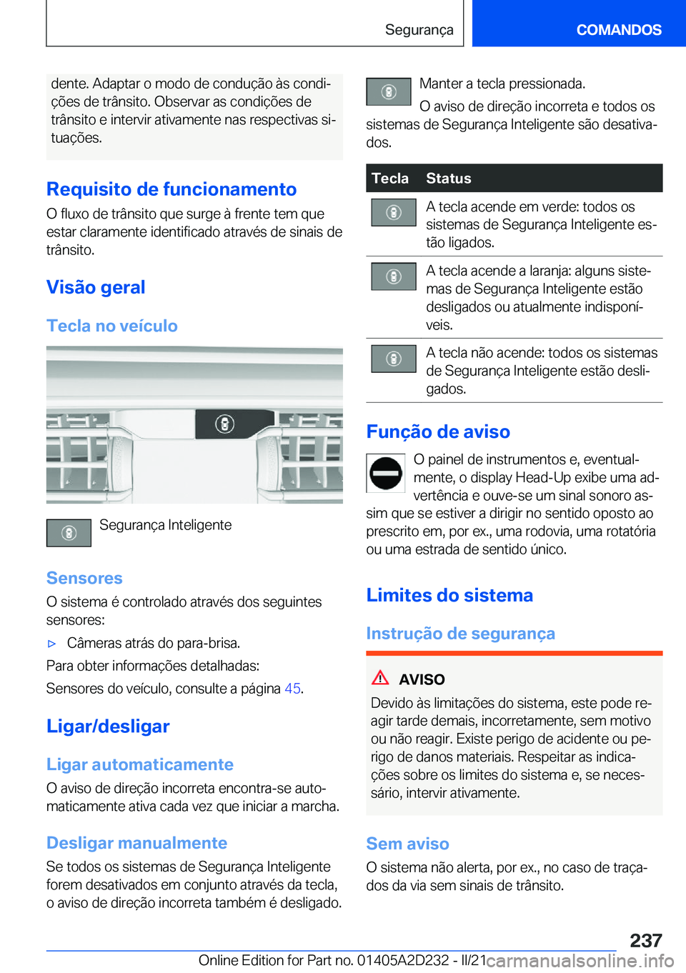 BMW X6 M 2021  Manual do condutor (in Portuguese) �d�e�n�t�e�.��A�d�a�p�t�a�r��o��m�o�d�o��d�e��c�o�n�d�u�