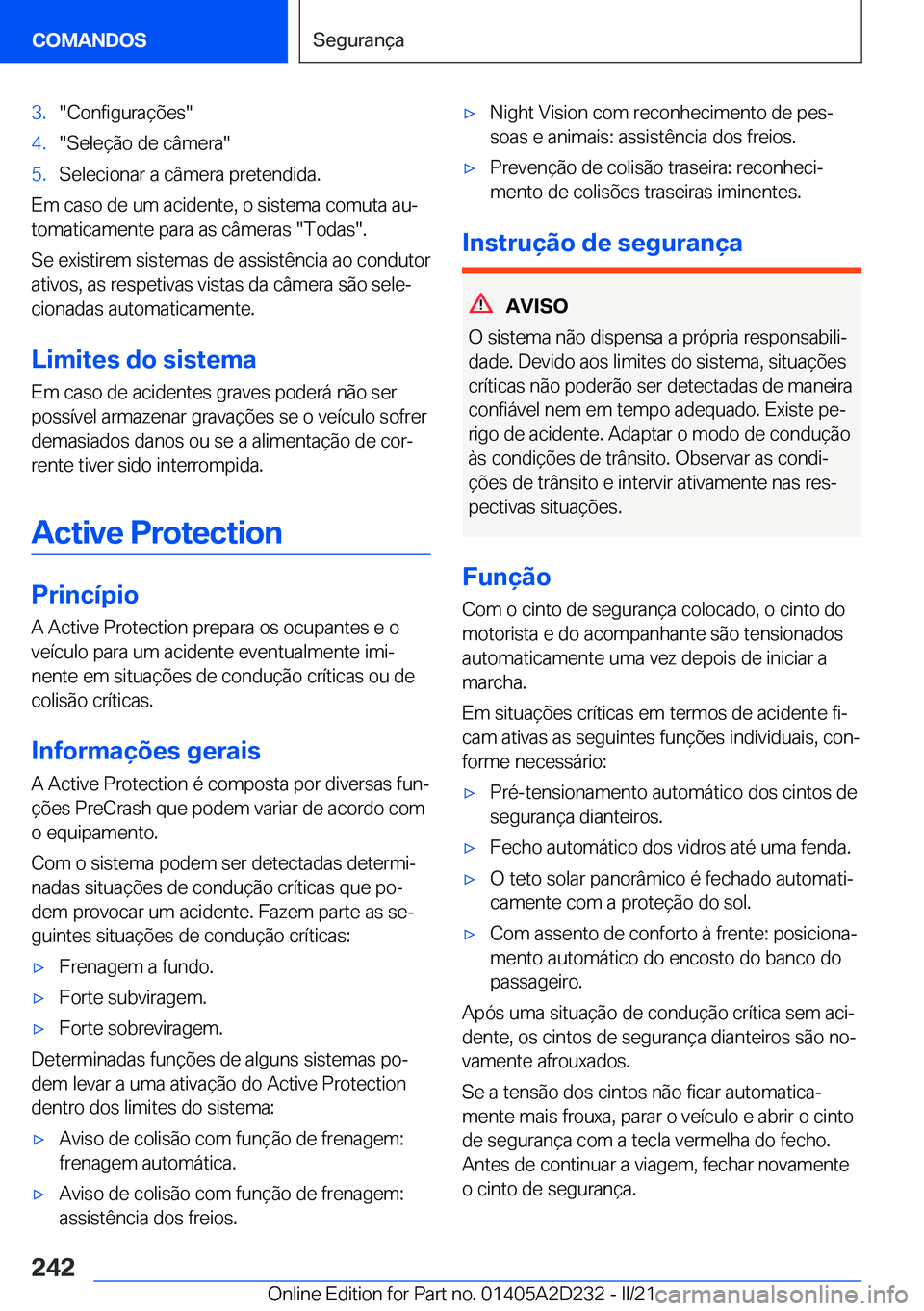 BMW X6 M 2021  Manual do condutor (in Portuguese) �3�.��C�o�n�f�i�g�u�r�a�