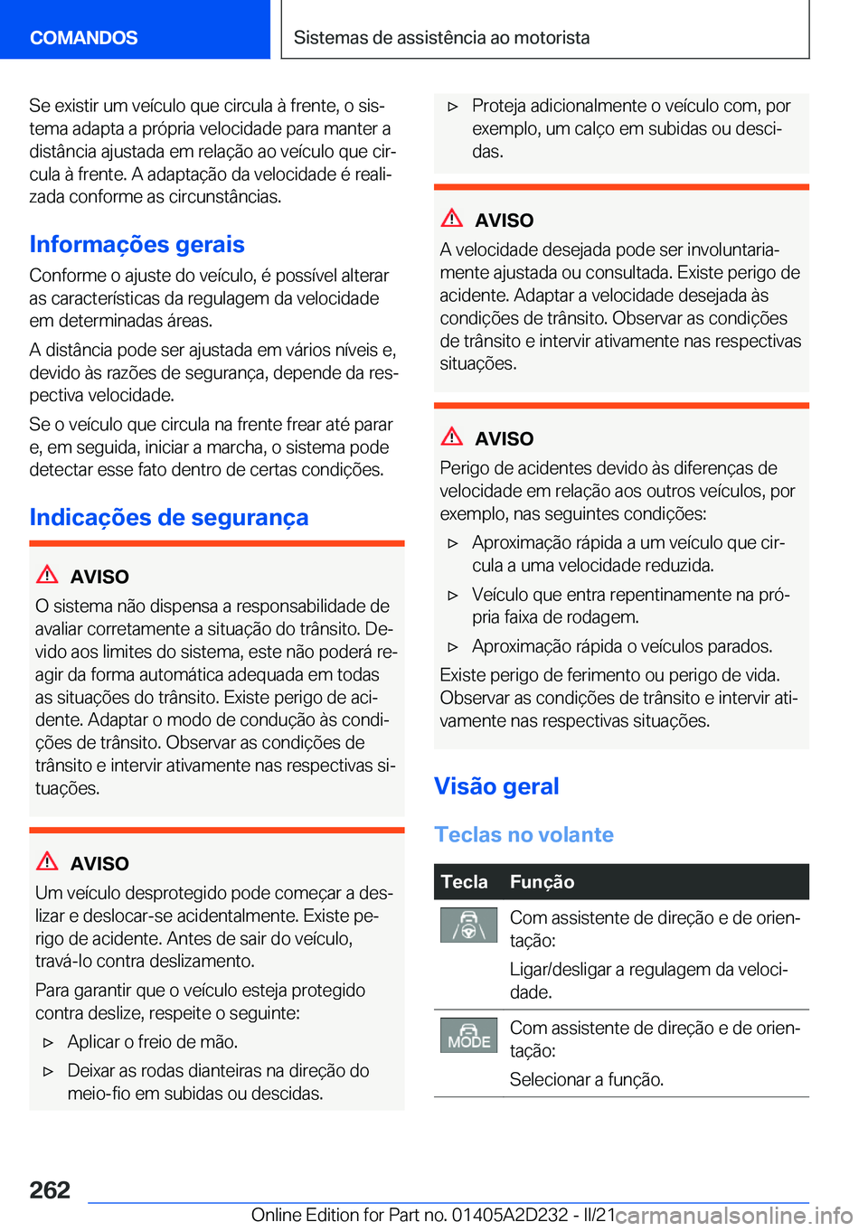 BMW X6 M 2021  Manual do condutor (in Portuguese) �S�e��e�x�i�s�t�i�r��u�m��v�e�