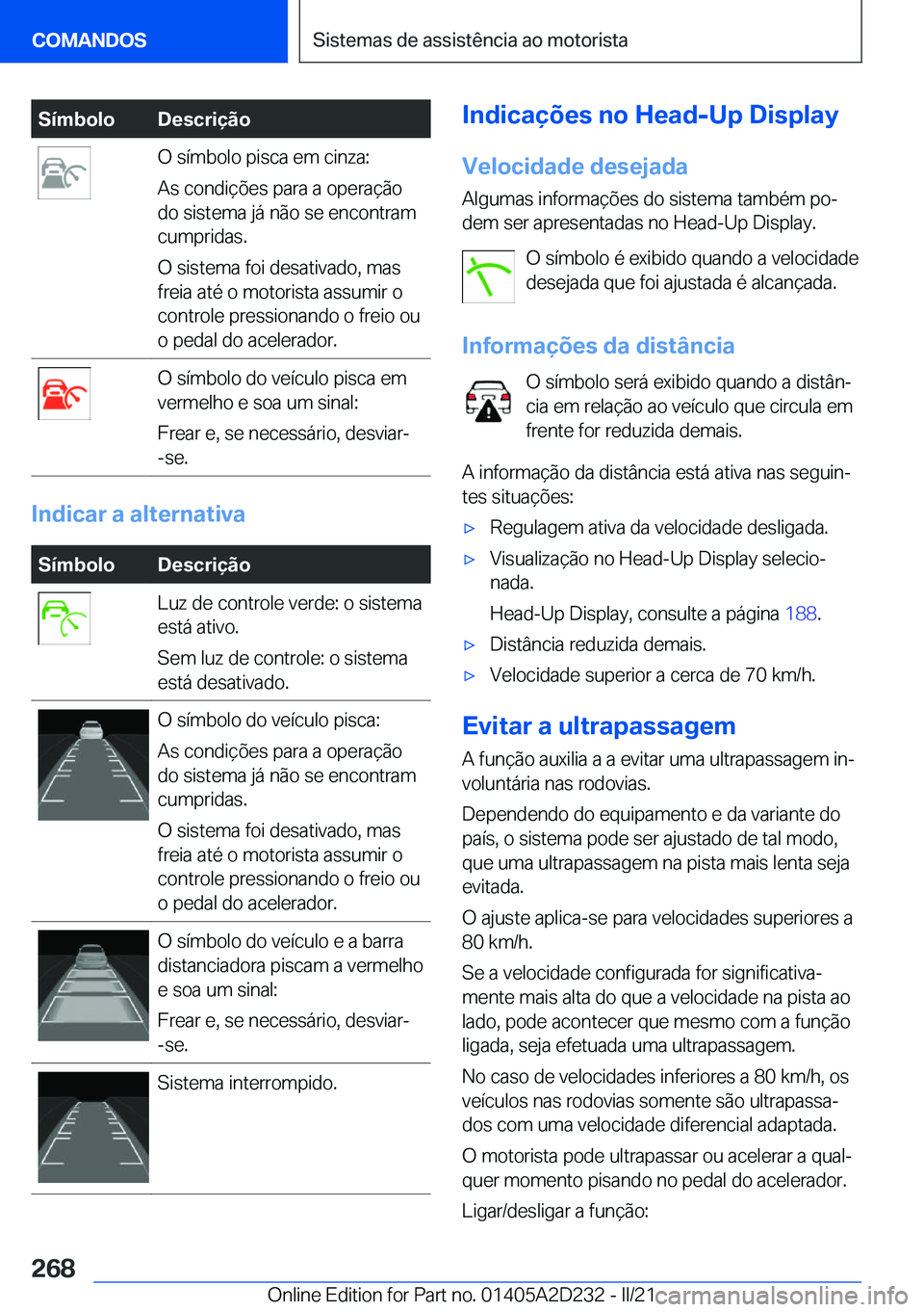 BMW X6 M 2021  Manual do condutor (in Portuguese) �S�