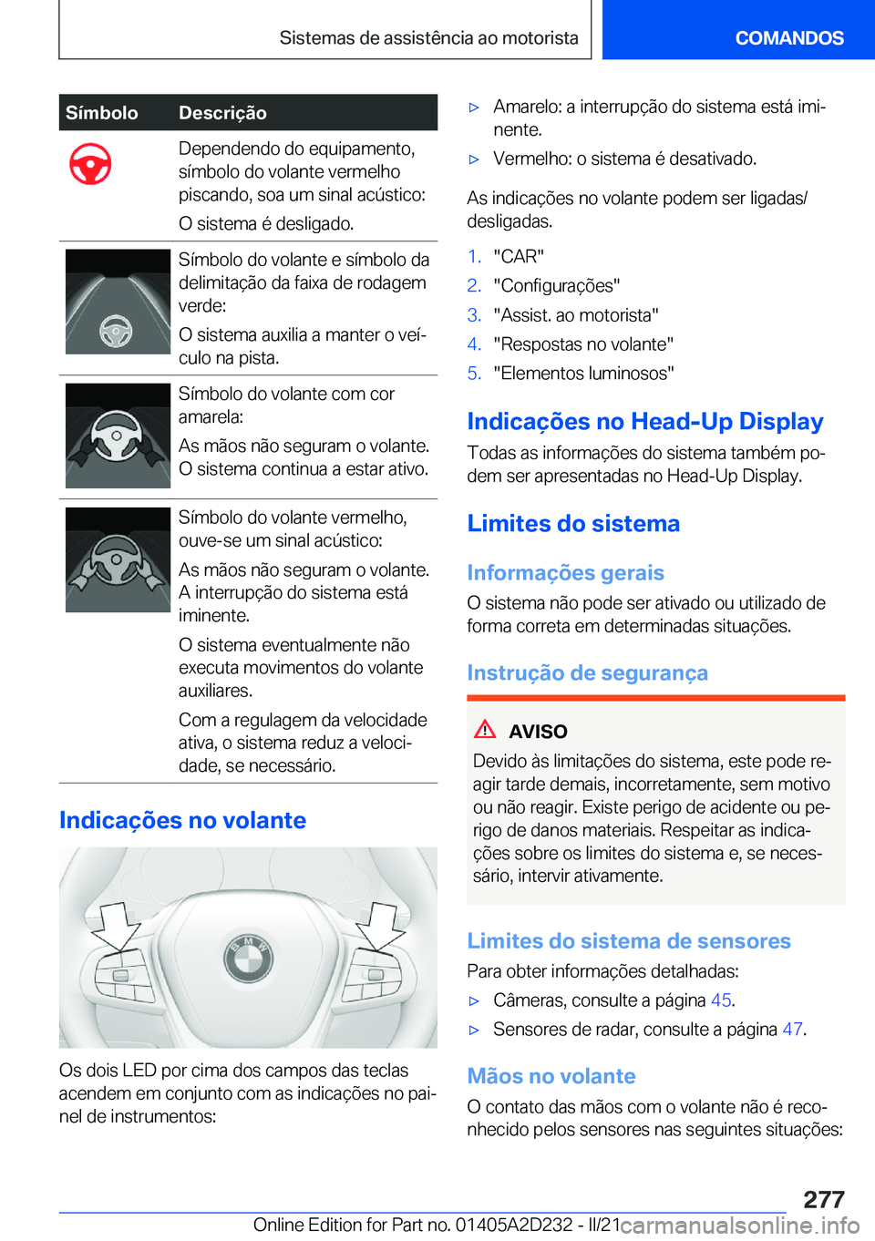 BMW X6 M 2021  Manual do condutor (in Portuguese) �S�