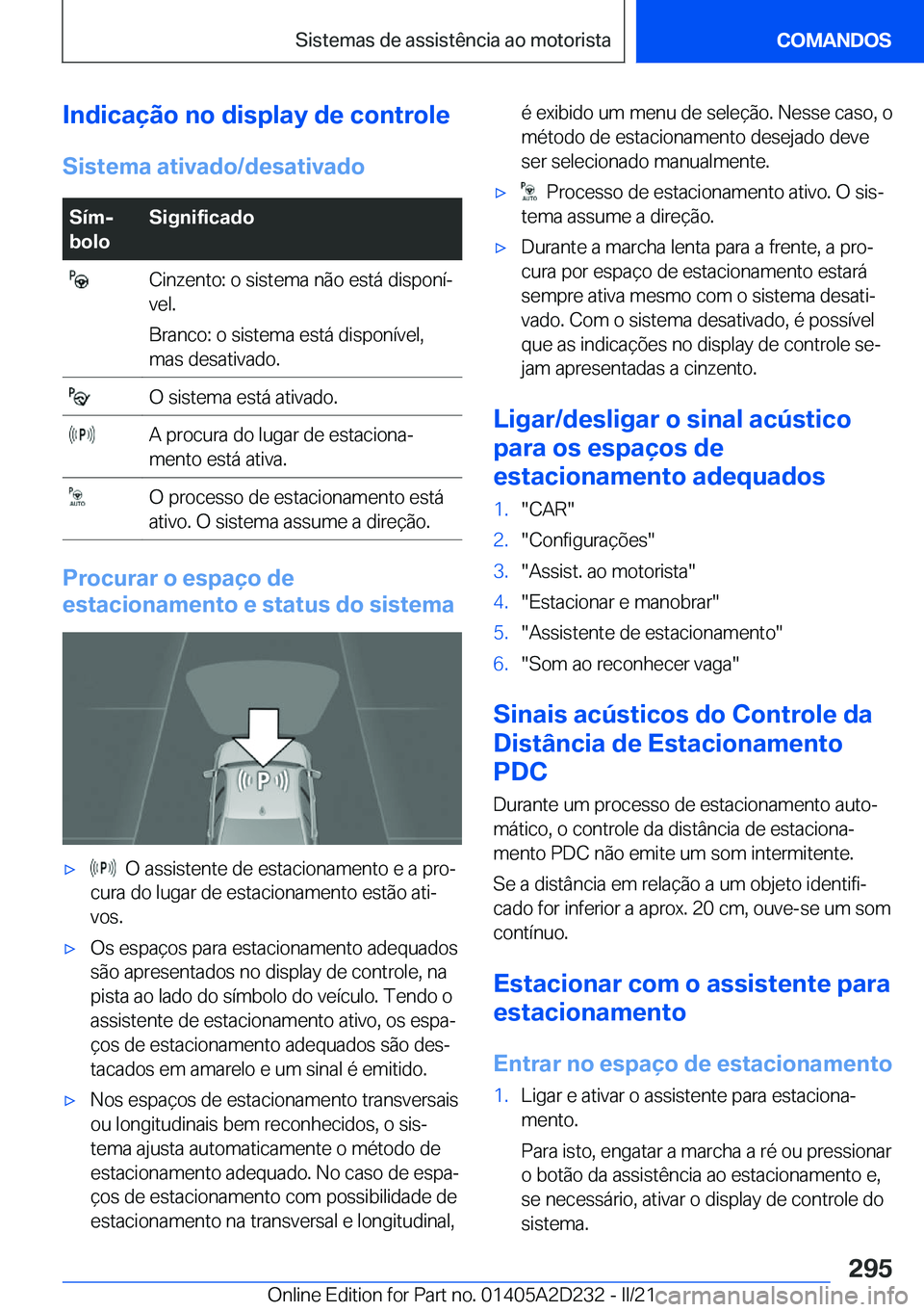 BMW X6 M 2021  Manual do condutor (in Portuguese) �I�n�d�i�c�a�