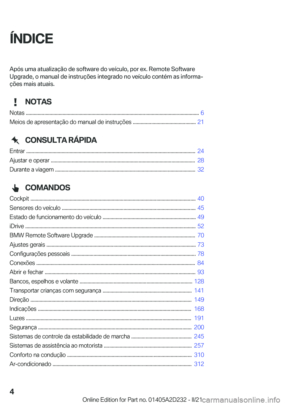 BMW X6 M 2021  Manual do condutor (in Portuguese) �