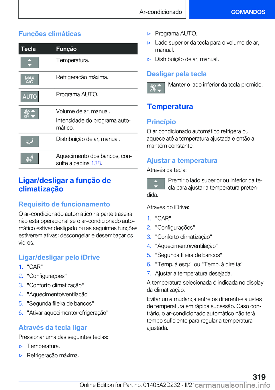 BMW X6 M 2021  Manual do condutor (in Portuguese) �F�u�n�