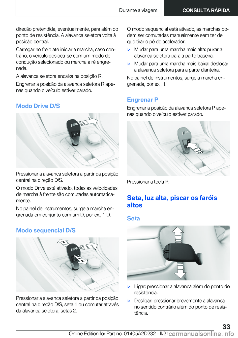 BMW X6 M 2021  Manual do condutor (in Portuguese) �d�i�r�e�