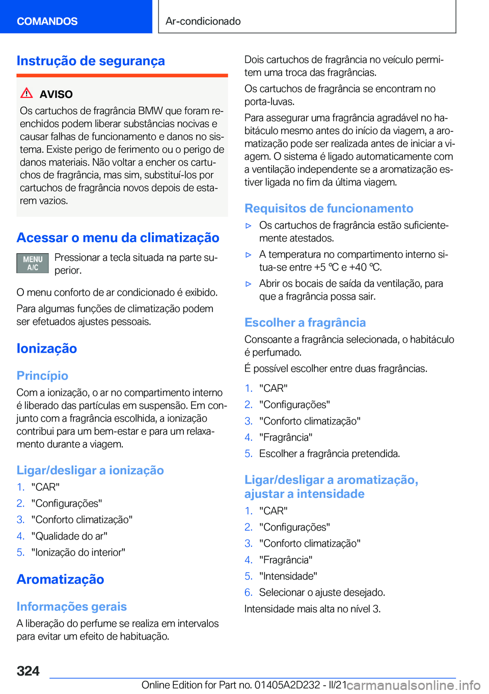 BMW X6 M 2021  Manual do condutor (in Portuguese) �I�n�s�t�r�u�