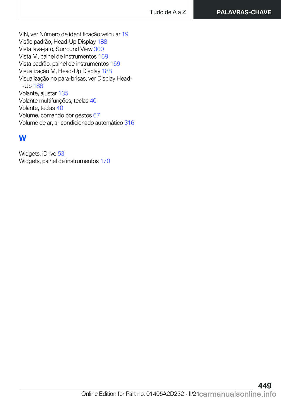 BMW X6 M 2021  Manual do condutor (in Portuguese) �V�I�N�,��v�e�r��N�