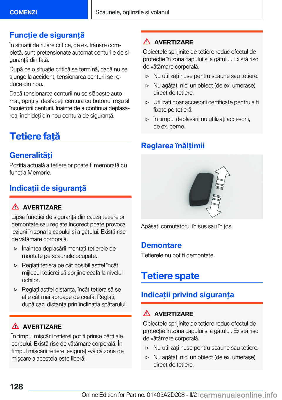 BMW X6 M 2021  Ghiduri De Utilizare (in Romanian) �F�u�n�c�i�e��d�e��s�i�g�u�r�a�n�