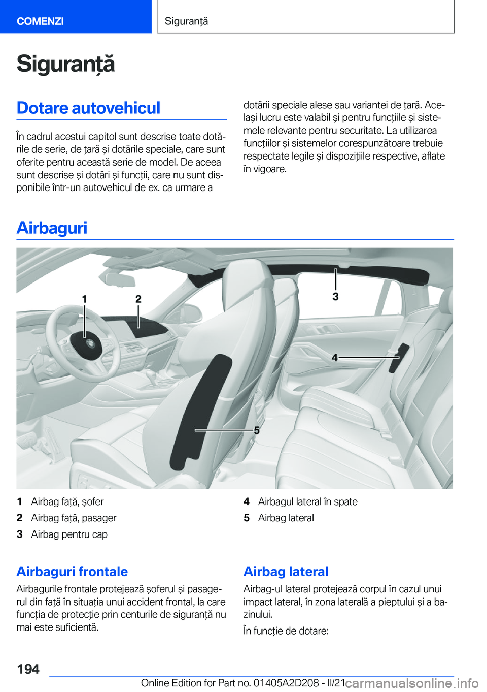BMW X6 M 2021  Ghiduri De Utilizare (in Romanian) �S�i�g�u�r�a�n�
