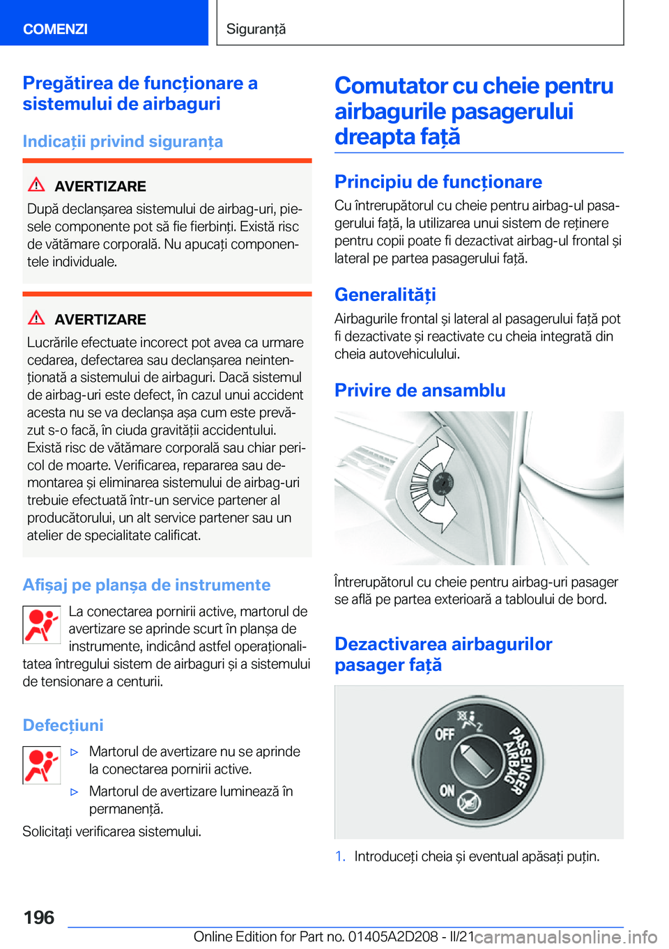 BMW X6 M 2021  Ghiduri De Utilizare (in Romanian) �P�r�e�g�