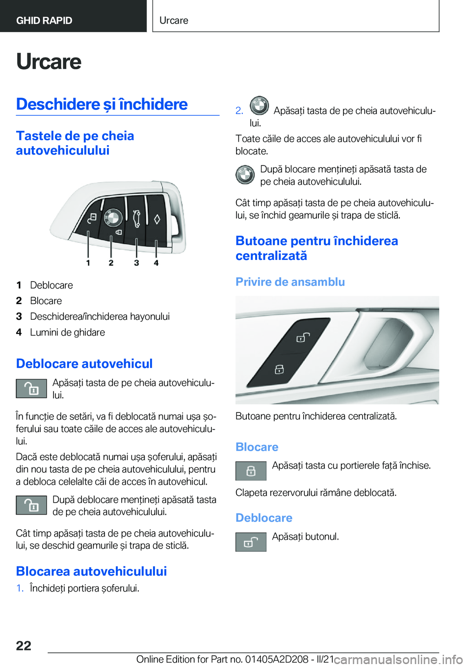 BMW X6 M 2021  Ghiduri De Utilizare (in Romanian) �U�r�c�a�r�e�D�e�s�c�h�i�d�e�r�e�&�i��