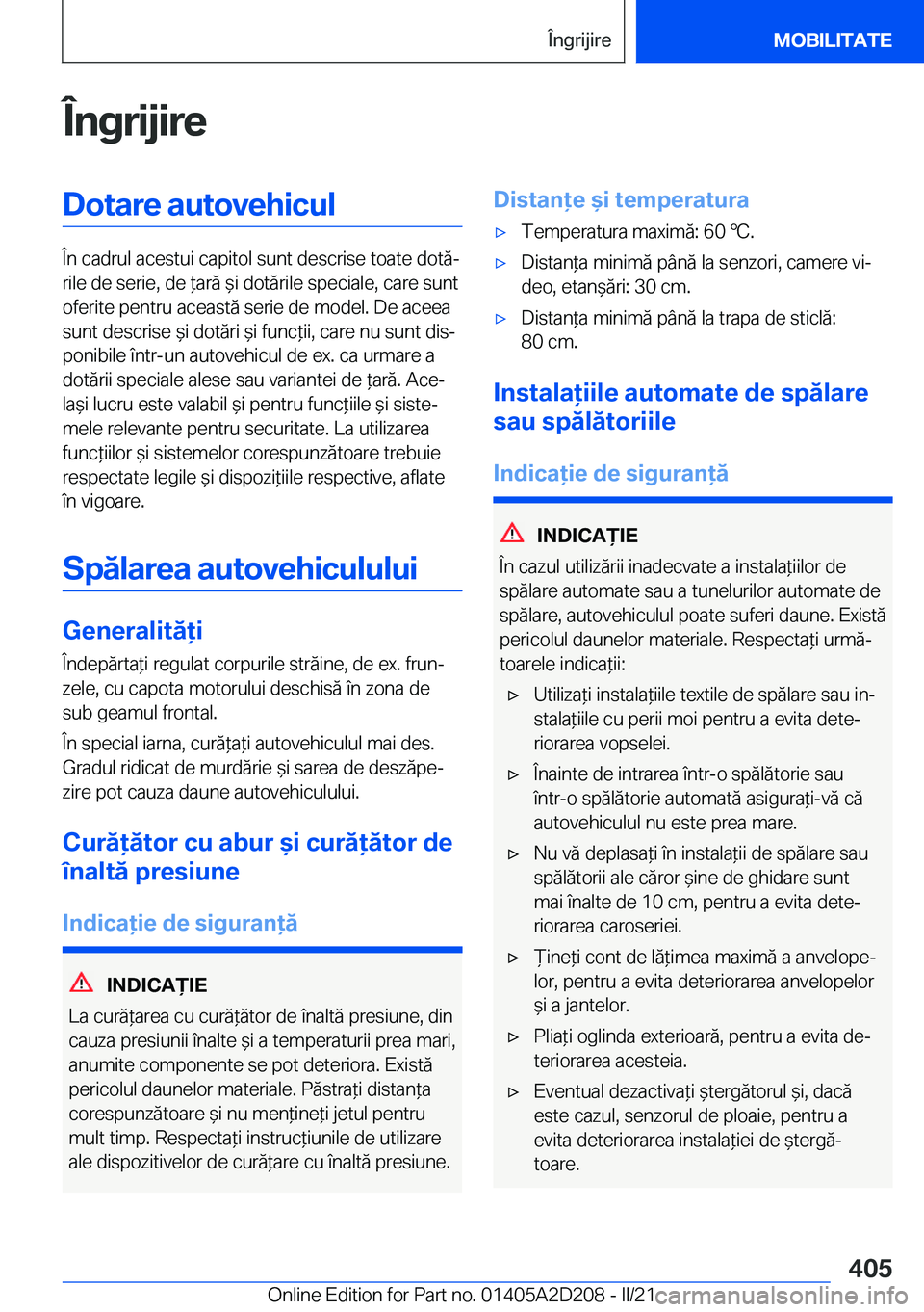 BMW X6 M 2021  Ghiduri De Utilizare (in Romanian) �
