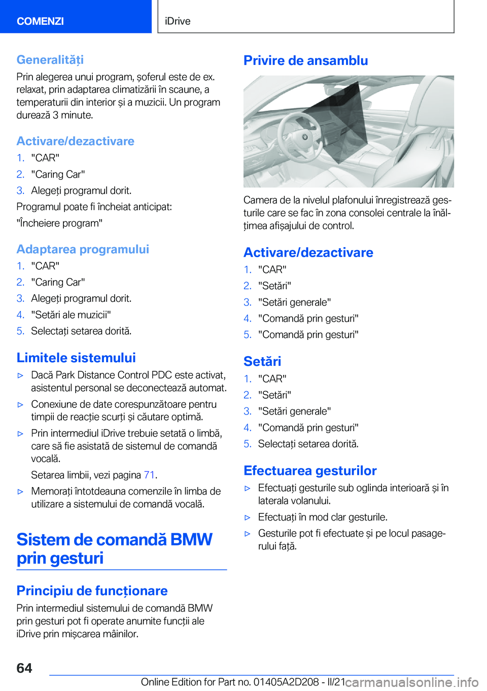 BMW X6 M 2021  Ghiduri De Utilizare (in Romanian) �G�e�n�e�r�a�l�i�t�