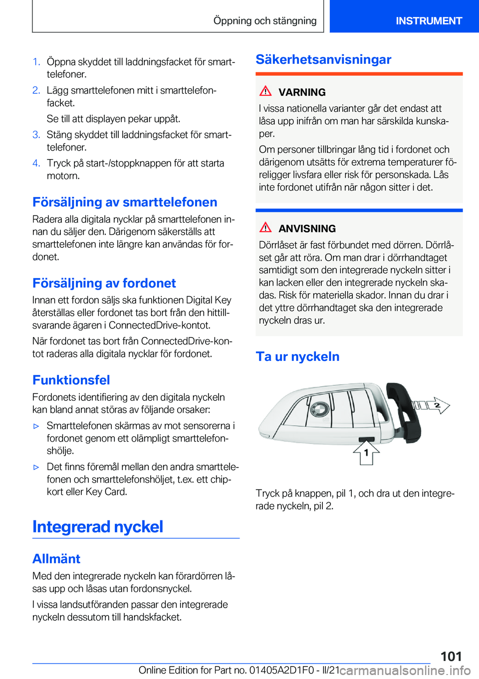 BMW X6 M 2021  InstruktionsbÖcker (in Swedish) �1�.�