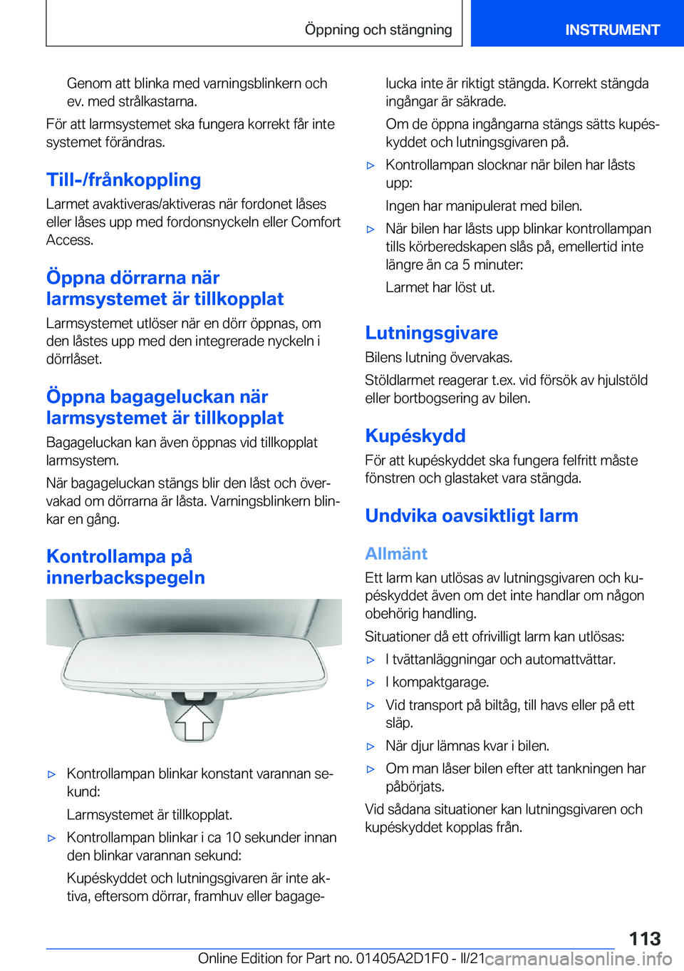 BMW X6 M 2021  InstruktionsbÖcker (in Swedish) �G�e�n�o�m��a�t�t��b�l�i�n�k�a��m�e�d��v�a�r�n�i�n�g�s�b�l�i�n�k�e�r�n��o�c�h
�e�v�.��m�e�d��s�t�r�å�l�k�a�s�t�a�r�n�a�.
�F�