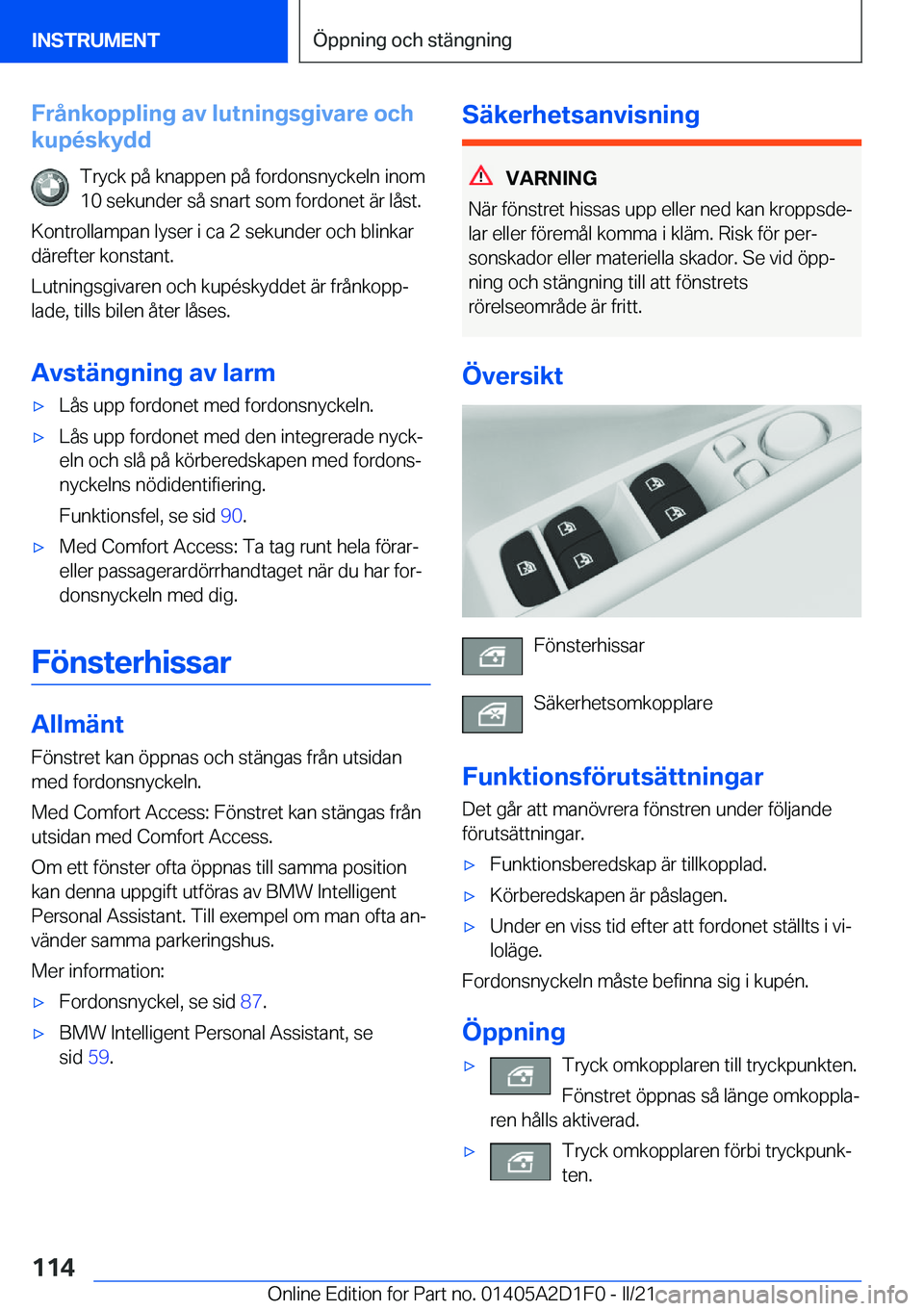 BMW X6 M 2021  InstruktionsbÖcker (in Swedish) �F�r�å�n�k�o�p�p�l�i�n�g��a�v��l�u�t�n�i�n�g�s�g�i�v�a�r�e��o�c�h
�k�u�p�
