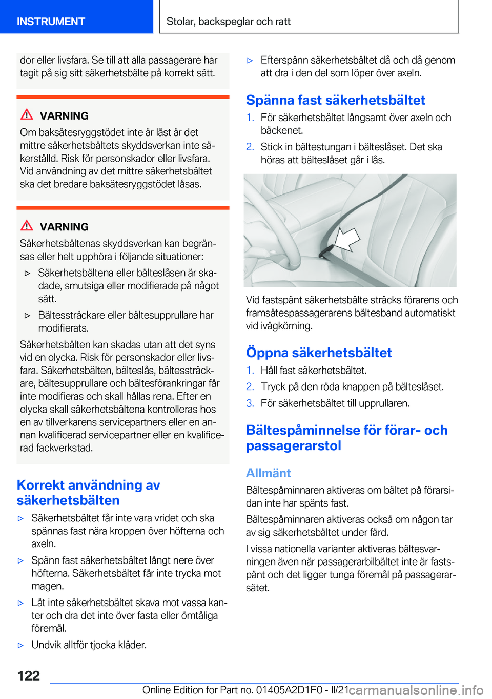 BMW X6 M 2021  InstruktionsbÖcker (in Swedish) �d�o�r��e�l�l�e�r��l�i�v�s�f�a�r�a�.��S�e��t�i�l�l��a�t�t��a�l�l�a��p�a�s�s�a�g�e�r�a�r�e��h�a�r�t�a�g�i�t��p�å��s�i�g��s�i�t�t��s�ä�k�e�r�h�e�t�s�b�ä�l�t�e��p�å��k�o�r�r�e�k�t��s�