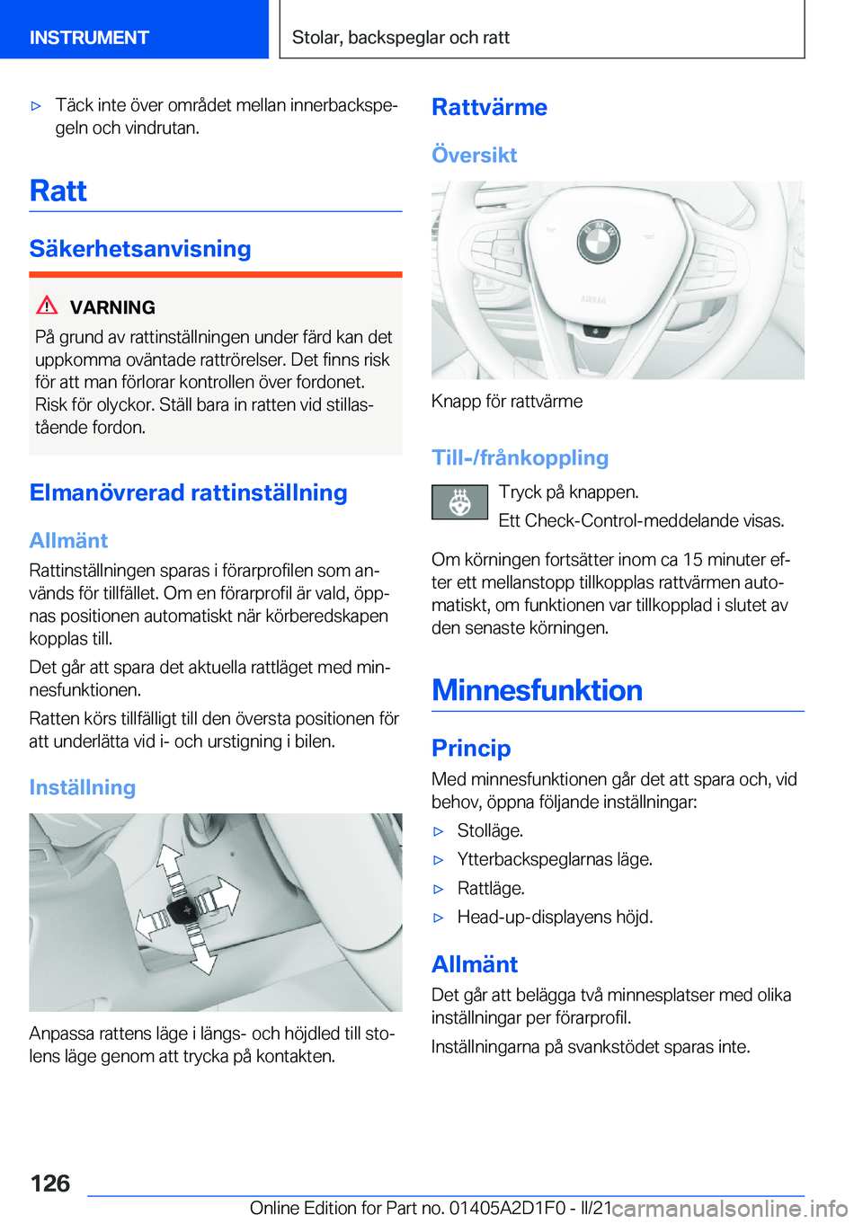 BMW X6 M 2021  InstruktionsbÖcker (in Swedish) 'x�T�ä�c�k��i�n�t�e��