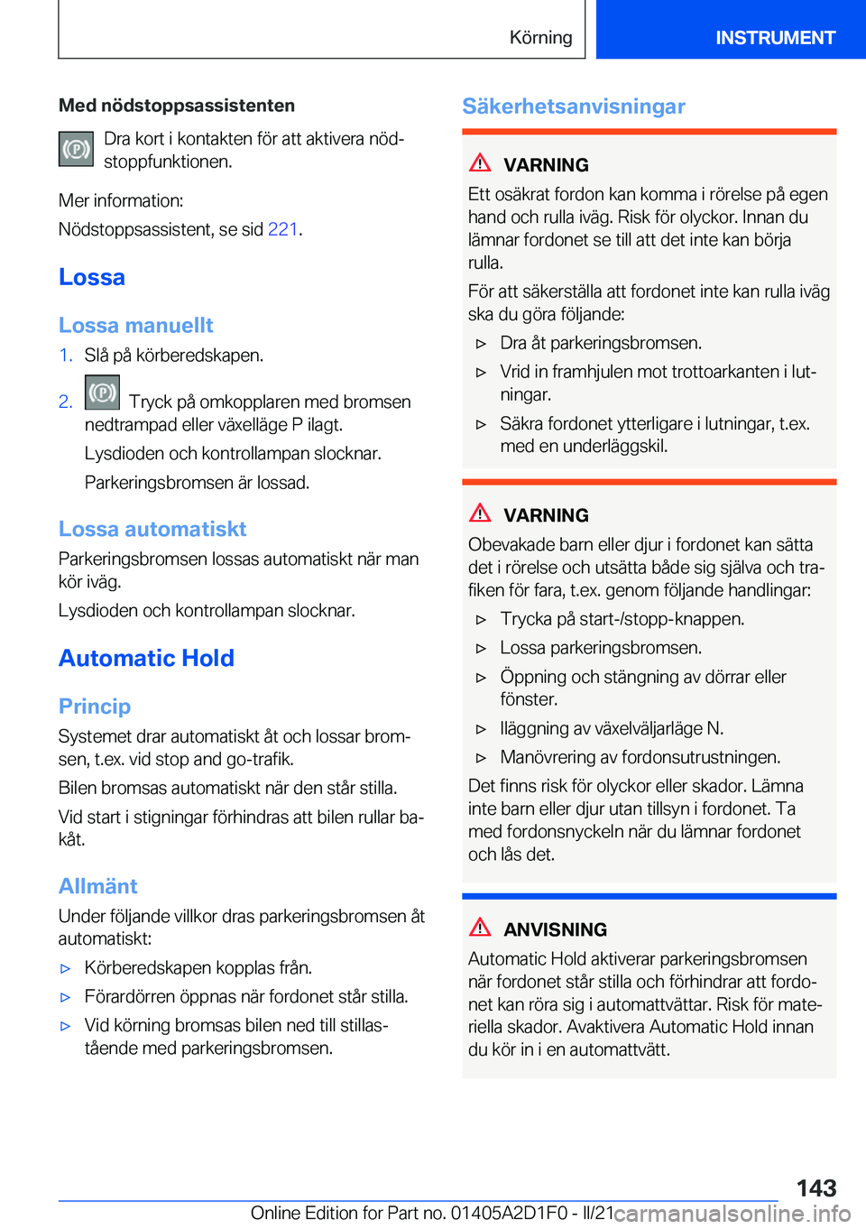 BMW X6 M 2021  InstruktionsbÖcker (in Swedish) �M�e�d��n�