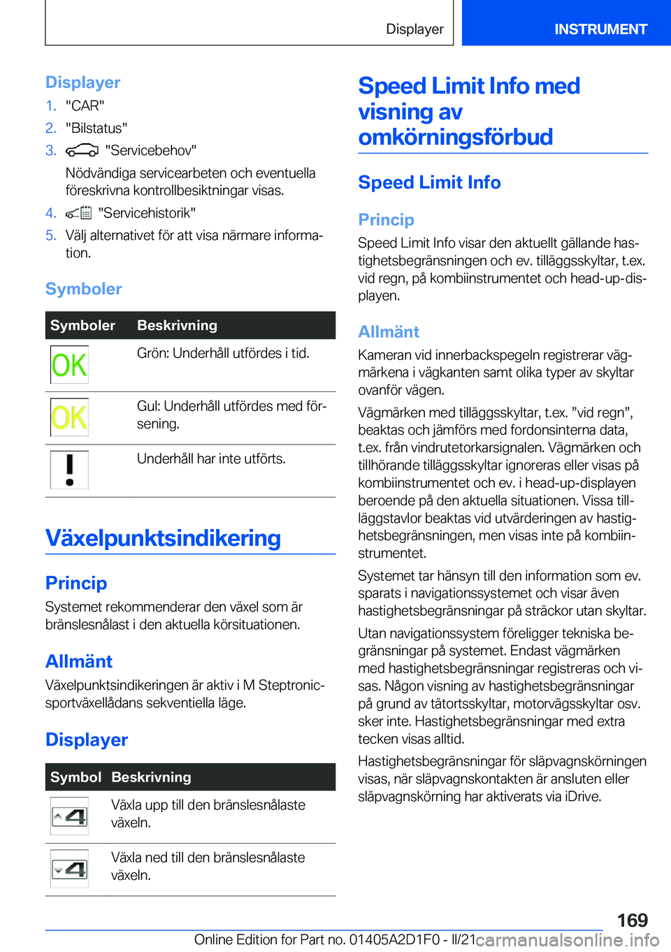 BMW X6 M 2021  InstruktionsbÖcker (in Swedish) �D�i�s�p�l�a�y�e�r�1�.��C�A�R��2�.��B�i�l�s�t�a�t�u�s��3�.����S�e�r�v�i�c�e�b�e�h�o�v�
�N�