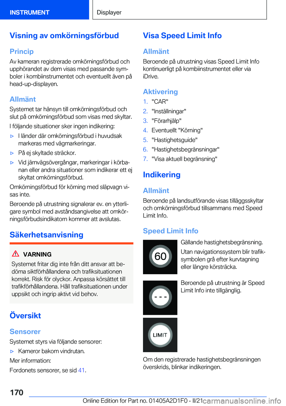 BMW X6 M 2021  InstruktionsbÖcker (in Swedish) �V�i�s�n�i�n�g��a�v��o�m�k�
