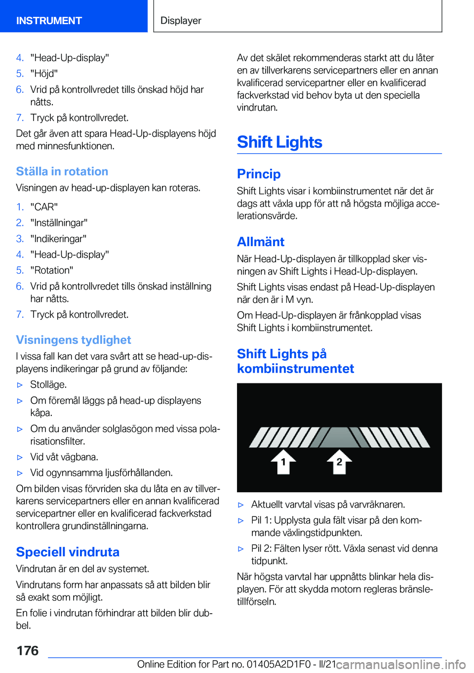 BMW X6 M 2021  InstruktionsbÖcker (in Swedish) �4�.��H�e�a�d�-�U�p�-�d�i�s�p�l�a�y��5�.��H�