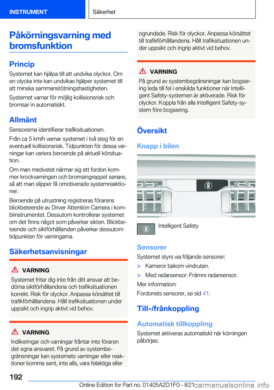 BMW X6 M 2021  InstruktionsbÖcker (in Swedish) �P�å�k�