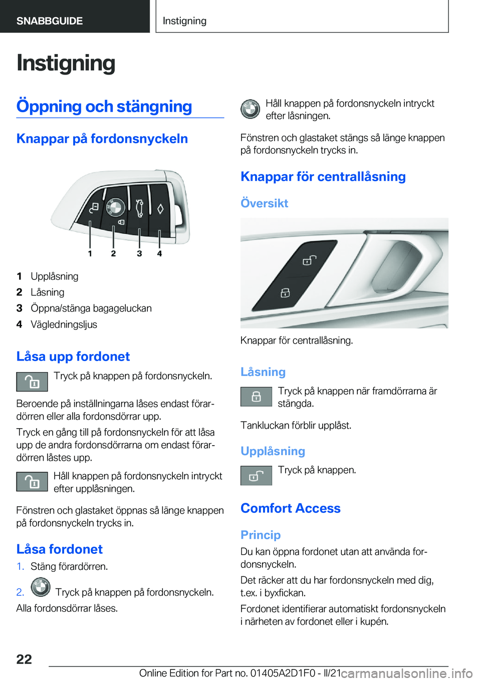 BMW X6 M 2021  InstruktionsbÖcker (in Swedish) �I�n�s�t�i�g�n�i�n�g�