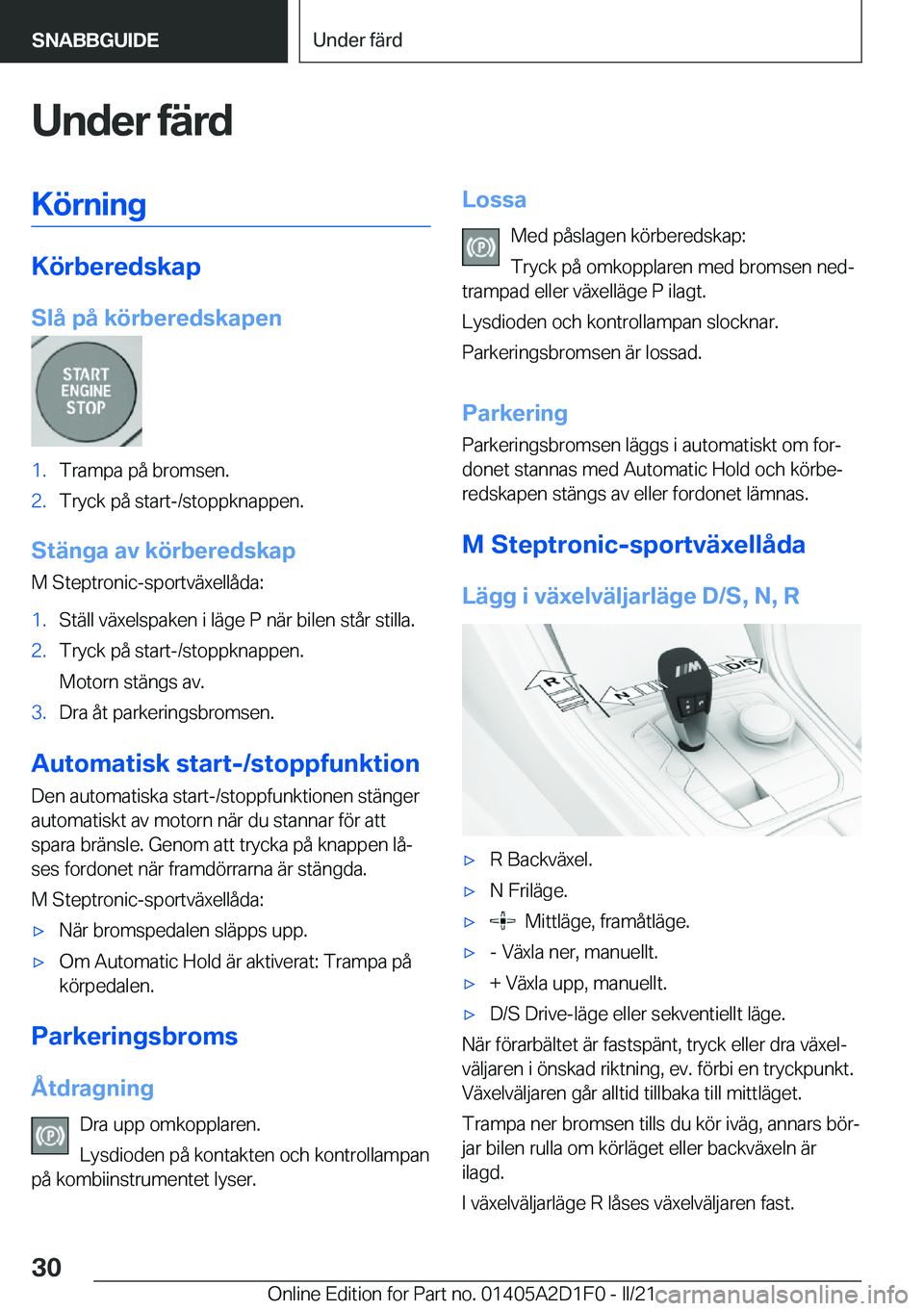 BMW X6 M 2021  InstruktionsbÖcker (in Swedish) �U�n�d�e�r��f�ä�r�d�K�