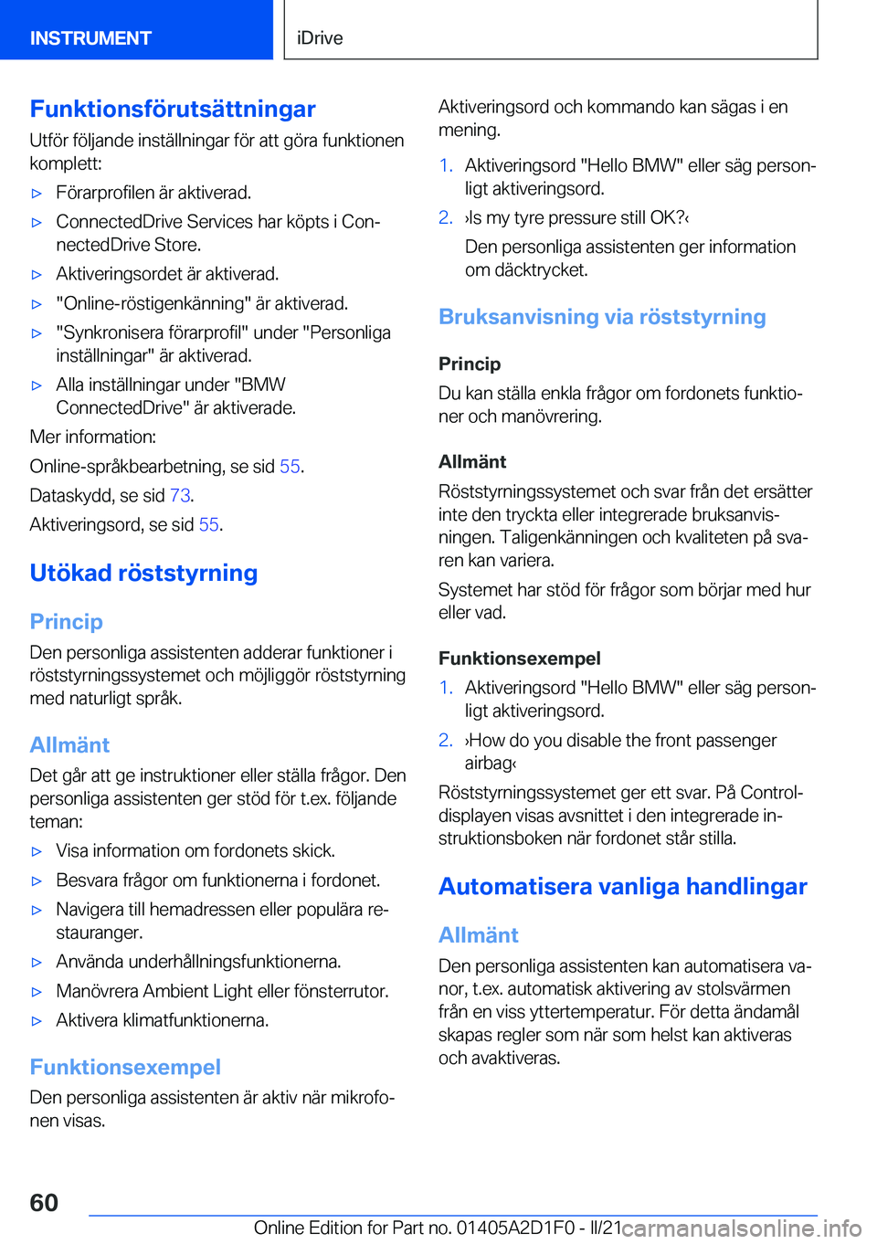 BMW X6 M 2021  InstruktionsbÖcker (in Swedish) �F�u�n�k�t�i�o�n�s�f�