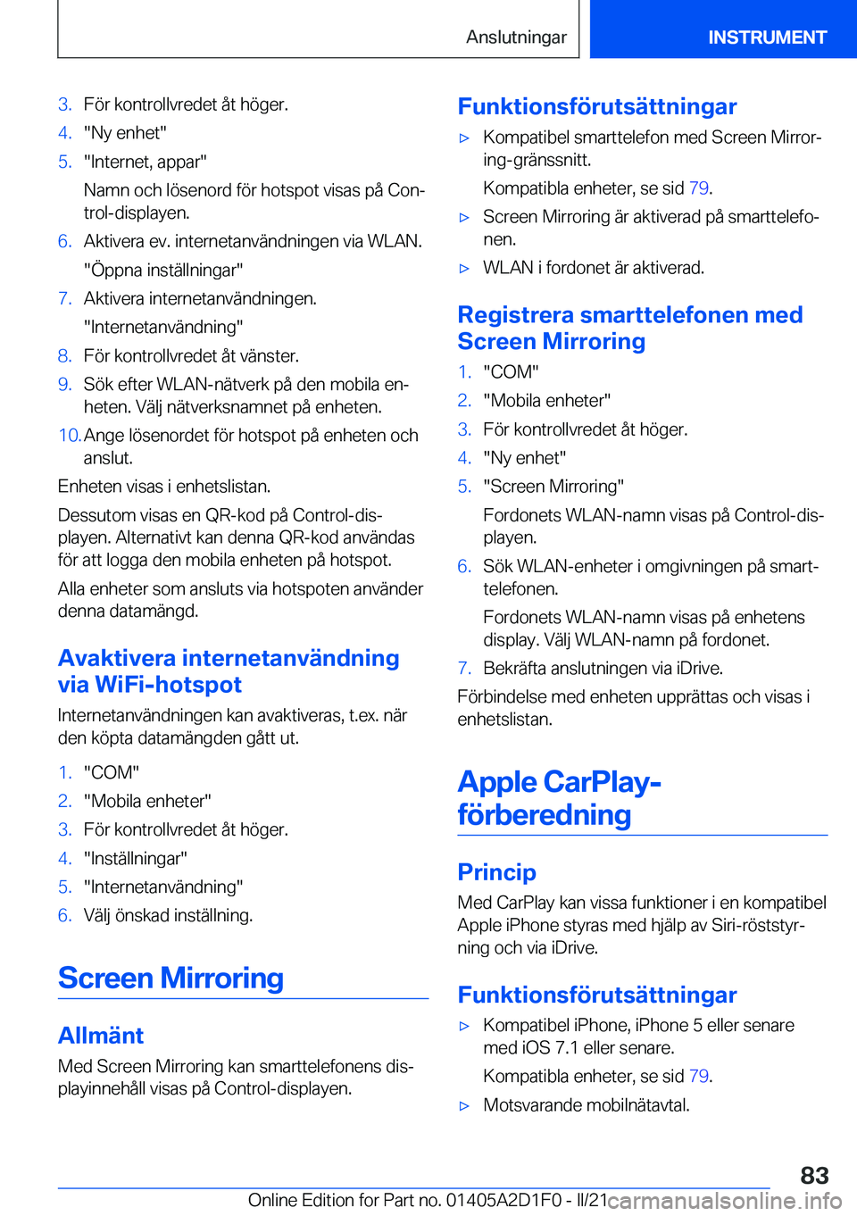 BMW X6 M 2021  InstruktionsbÖcker (in Swedish) �3�.�F�