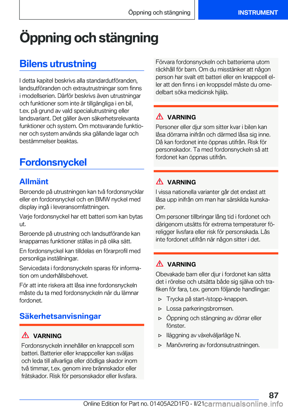 BMW X6 M 2021  InstruktionsbÖcker (in Swedish) �