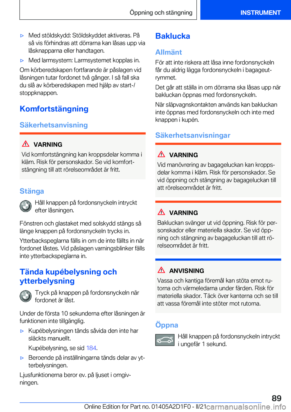 BMW X6 M 2021  InstruktionsbÖcker (in Swedish) 'x�M�e�d��s�t�