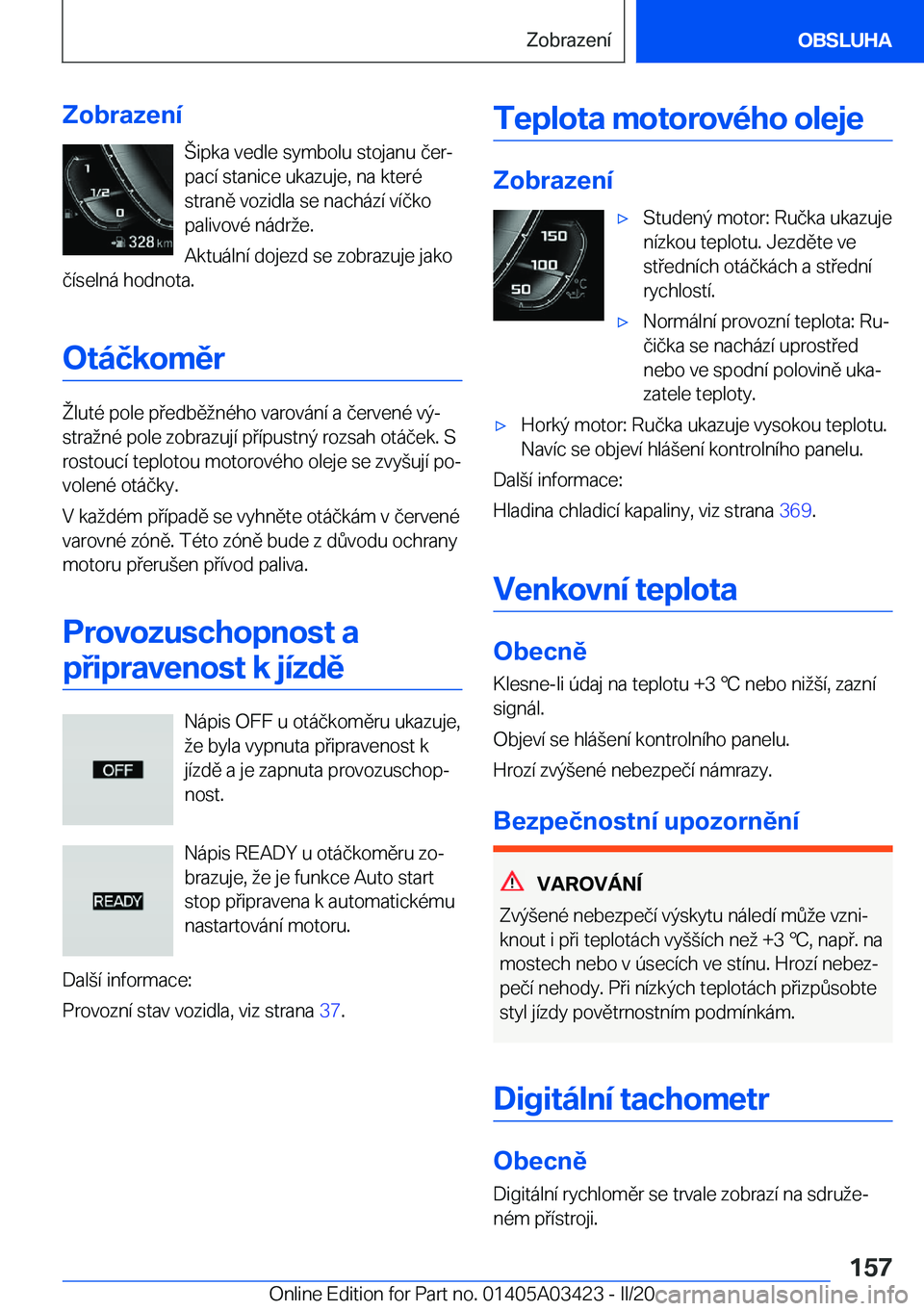 BMW X6 M 2020  Návod na použití (in Czech) �Z�o�b�r�a�z�e�n�