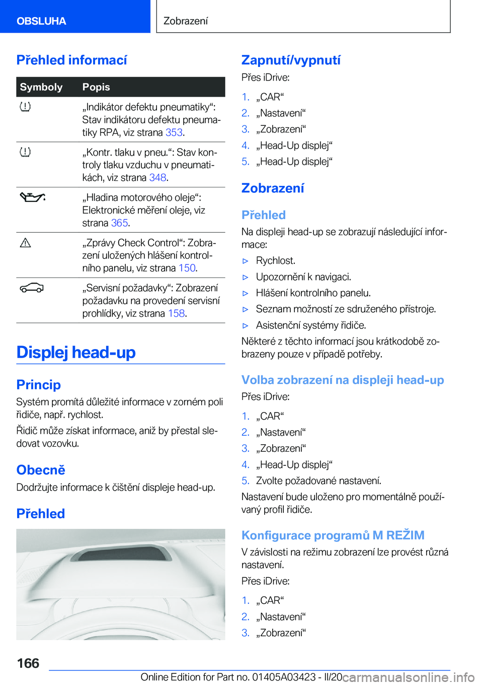 BMW X6 M 2020  Návod na použití (in Czech) �P�e�h�l�e�d��i�n�f�o�r�m�a�c�