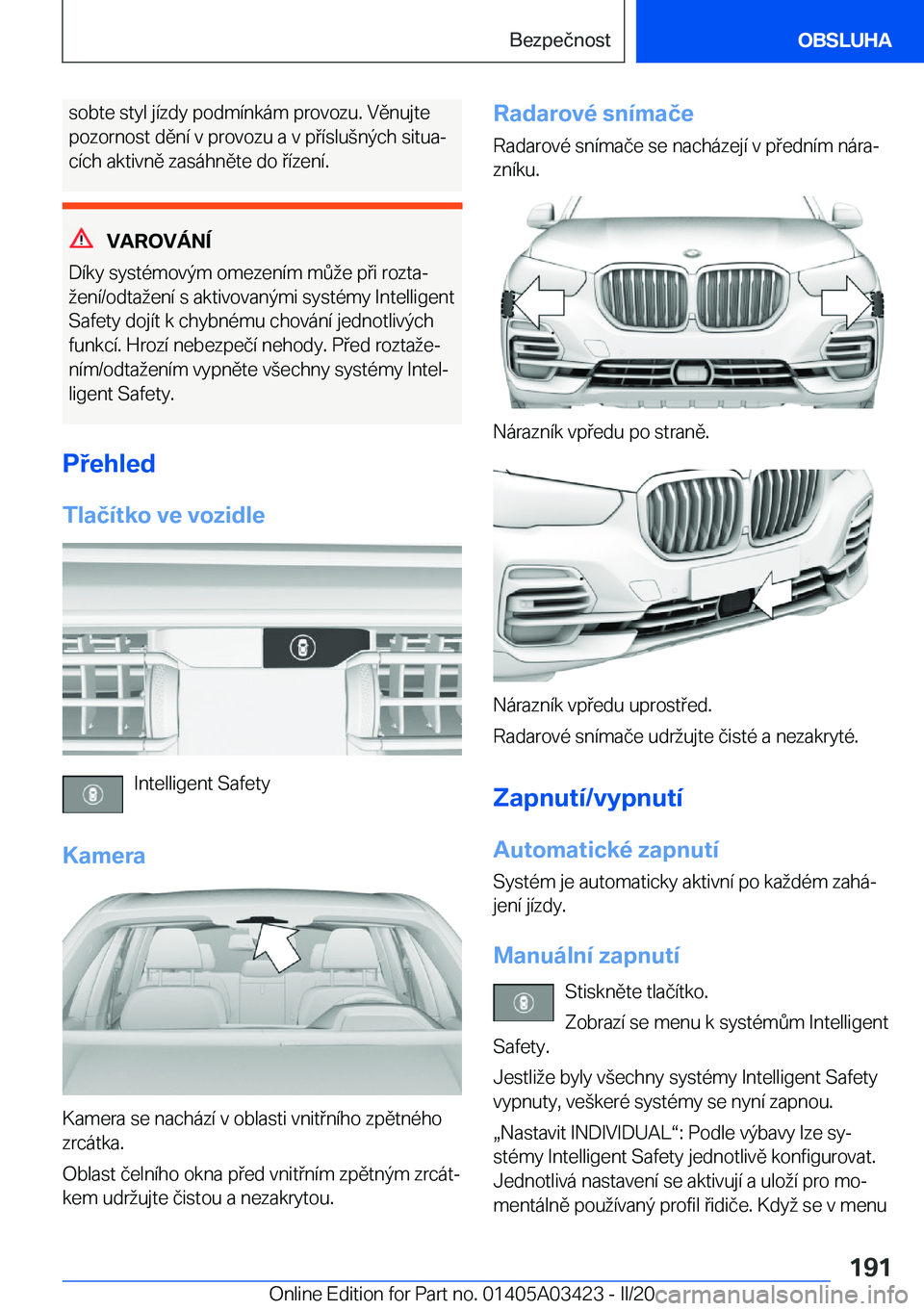 BMW X6 M 2020  Návod na použití (in Czech) �s�o�b�t�e��s�t�y�l��j�
