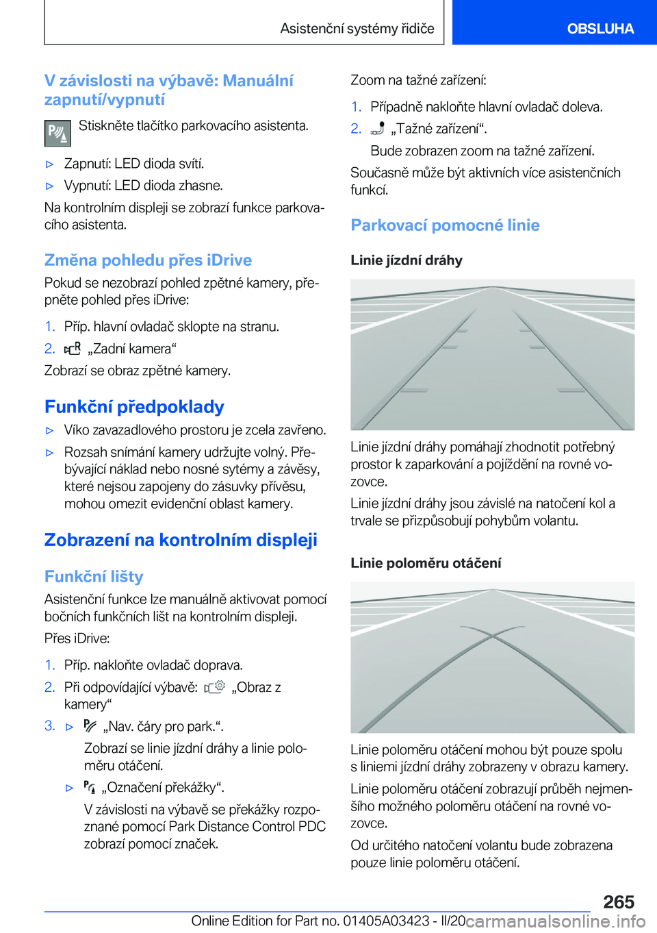 BMW X6 M 2020  Návod na použití (in Czech) �V��z�