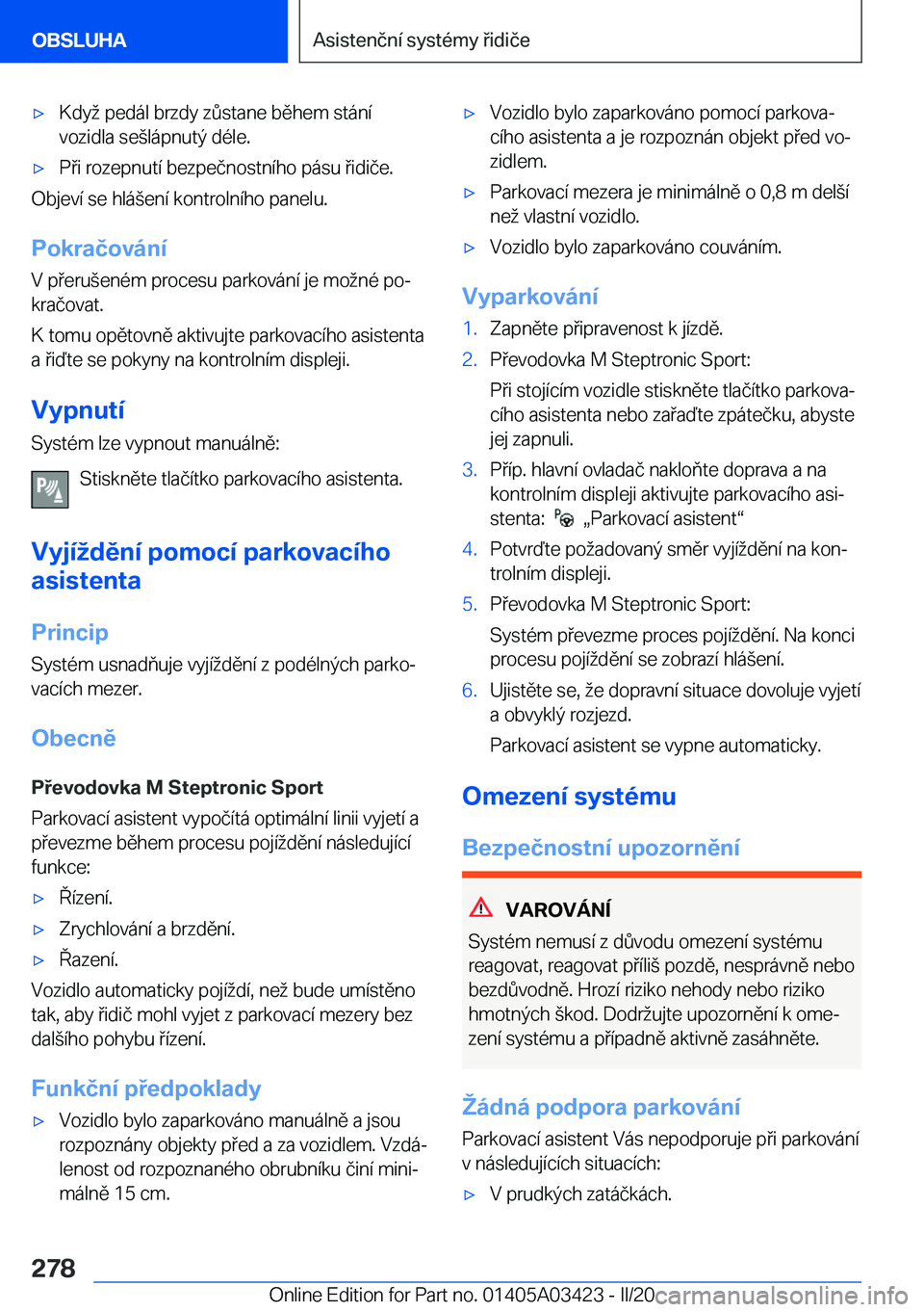 BMW X6 M 2020  Návod na použití (in Czech) 'x�K�d�y��p�e�d�