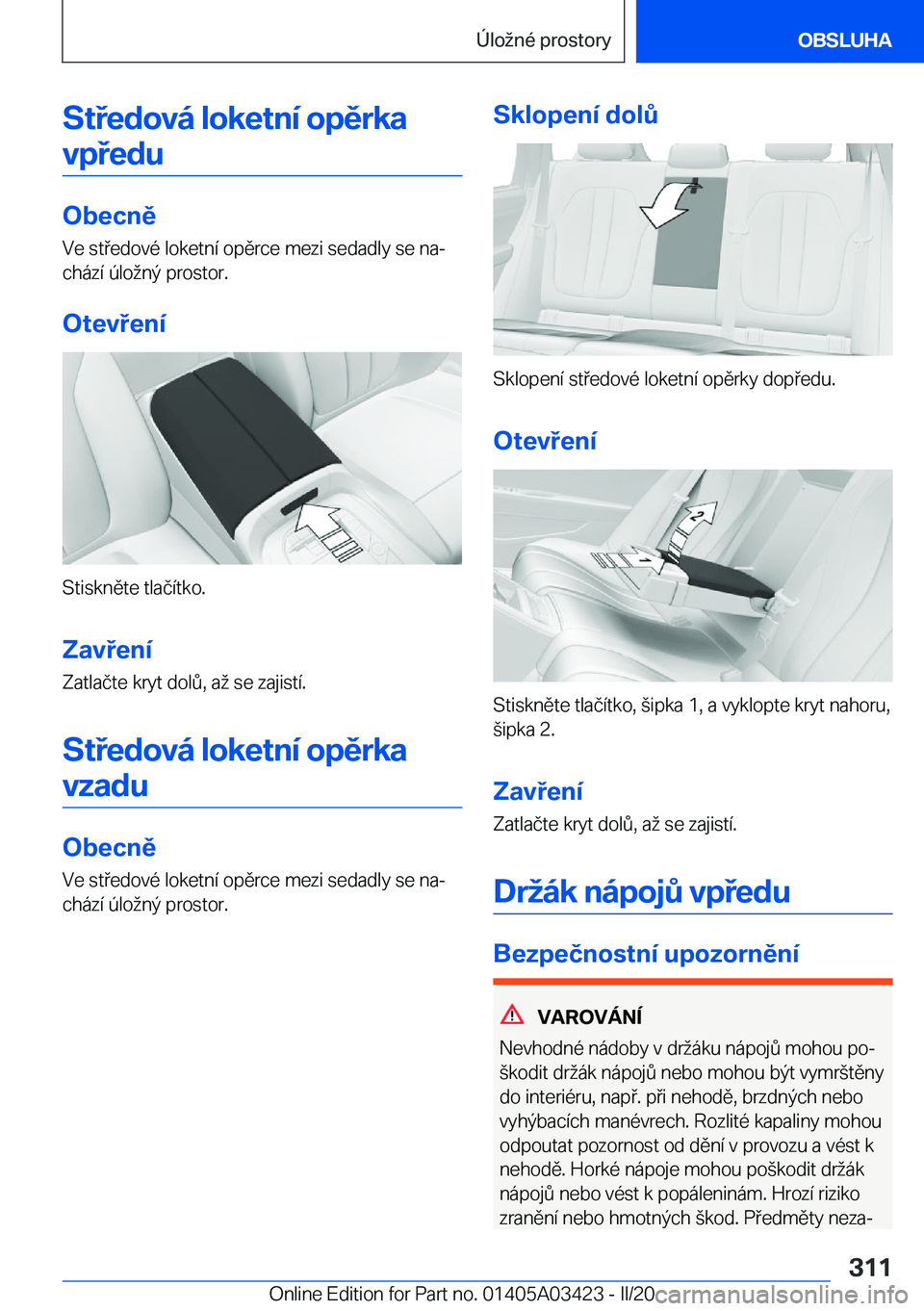 BMW X6 M 2020  Návod na použití (in Czech) �S�t�e�d�o�v�