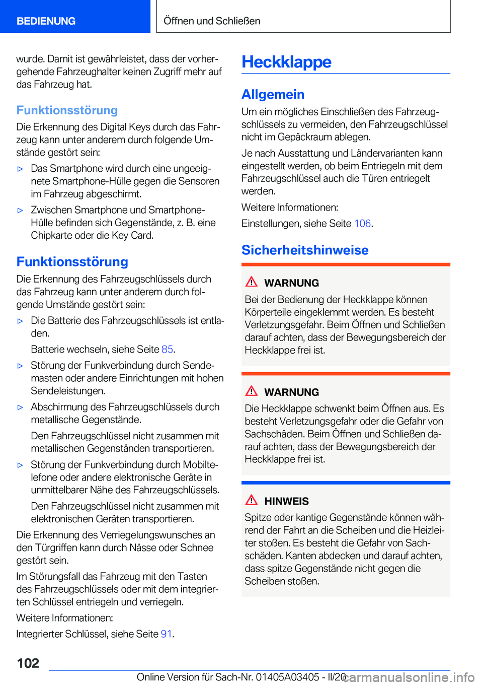 BMW X6 M 2020  Betriebsanleitungen (in German) �w�u�r�d�e�.��D�a�m�i�t��i�s�t��g�e�w�