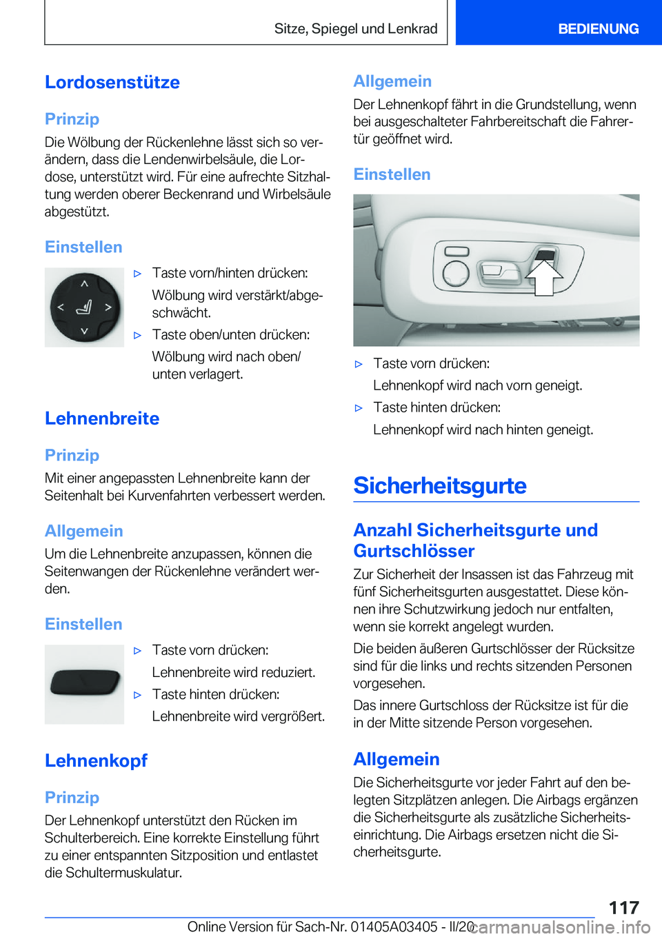 BMW X6 M 2020  Betriebsanleitungen (in German) �L�o�r�d�o�s�e�n�s�t�