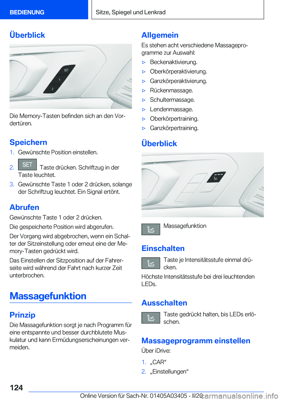 BMW X6 M 2020  Betriebsanleitungen (in German) �