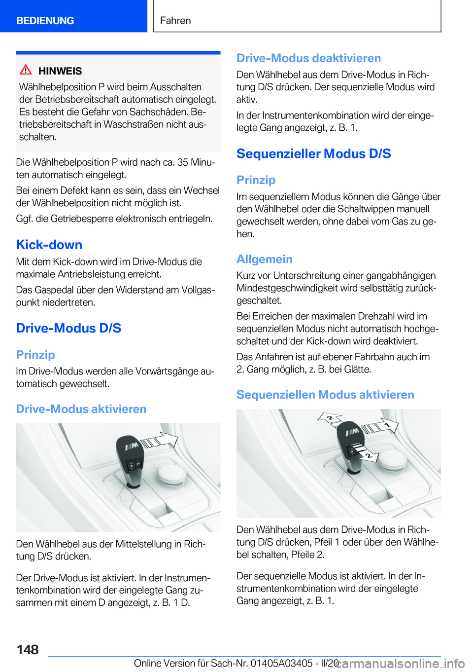 BMW X6 M 2020  Betriebsanleitungen (in German) �H�I�N�W�E�I�S
�W�