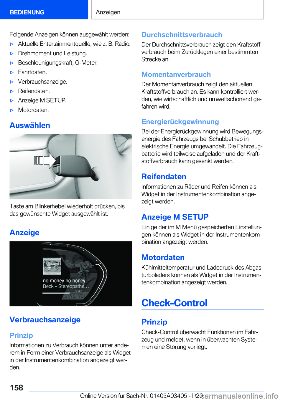 BMW X6 M 2020  Betriebsanleitungen (in German) �F�o�l�g�e�n�d�e��A�n�z�e�i�g�e�n��k�