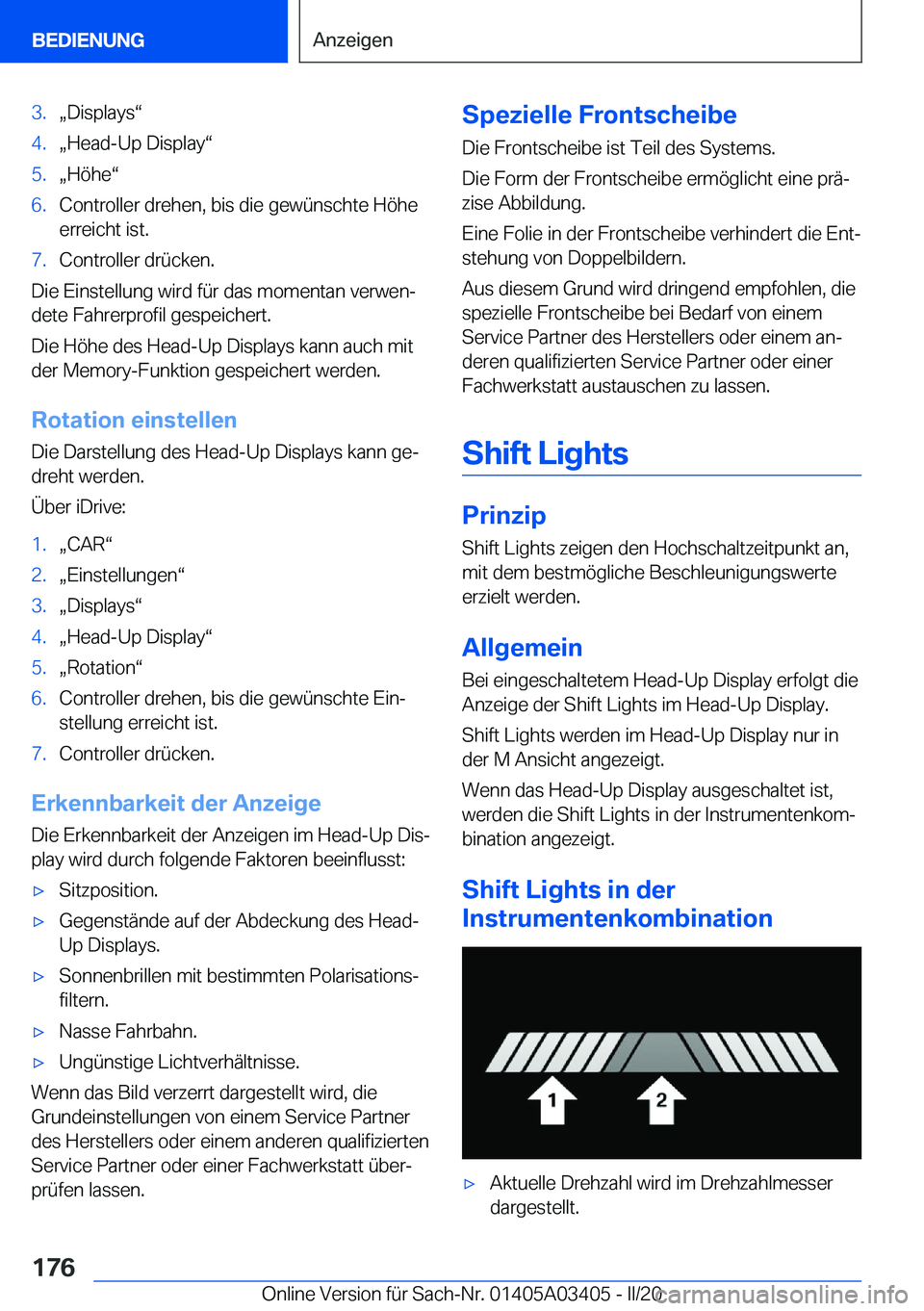 BMW X6 M 2020  Betriebsanleitungen (in German) �3�.x�D�i�s�p�l�a�y�sv�4�.x�H�e�a�d�-�U�p��D�i�s�p�l�a�yv�5�.x�H�