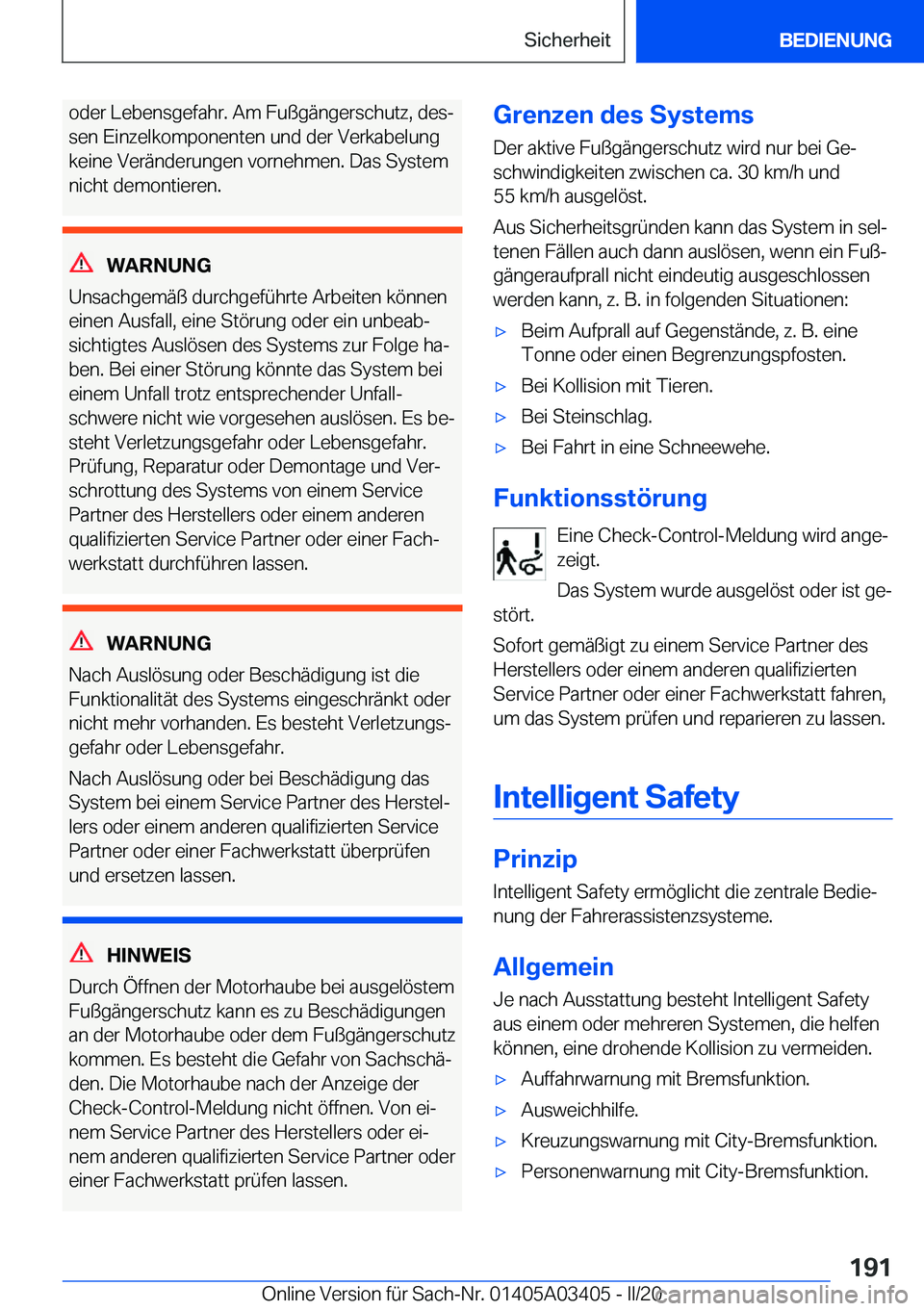 BMW X6 M 2020  Betriebsanleitungen (in German) �o�d�e�r��L�e�b�e�n�s�g�e�f�a�h�r�.��A�m��F�u�