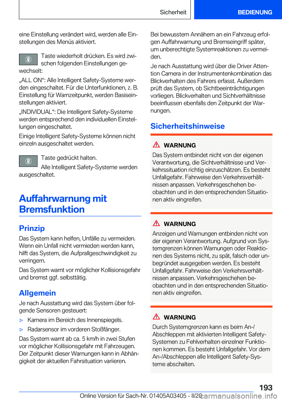 BMW X6 M 2020  Betriebsanleitungen (in German) �e�i�n�e��E�i�n�s�t�e�l�l�u�n�g��v�e�r�