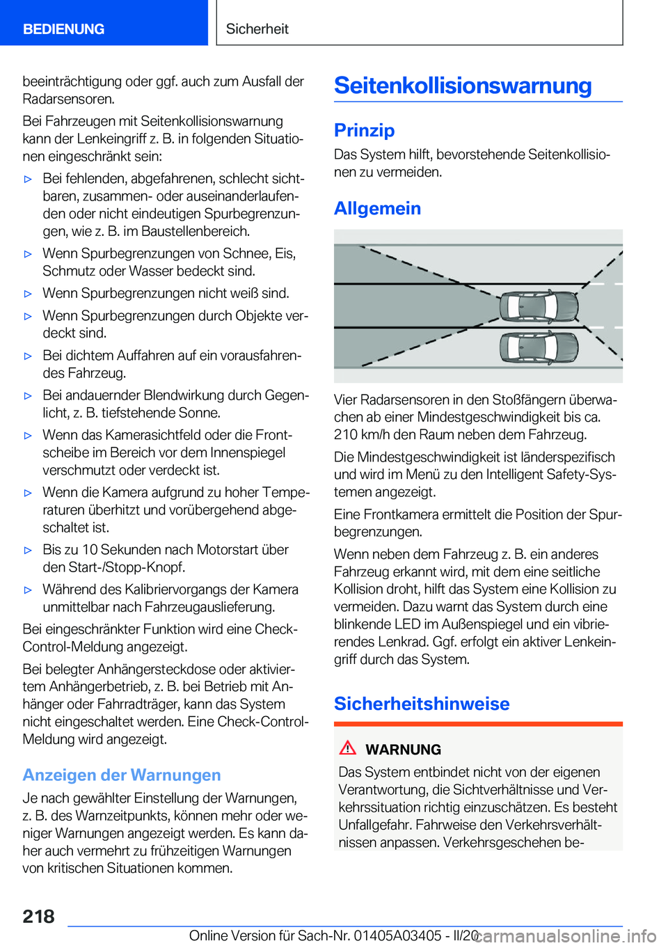 BMW X6 M 2020  Betriebsanleitungen (in German) �b�e�e�i�n�t�r�