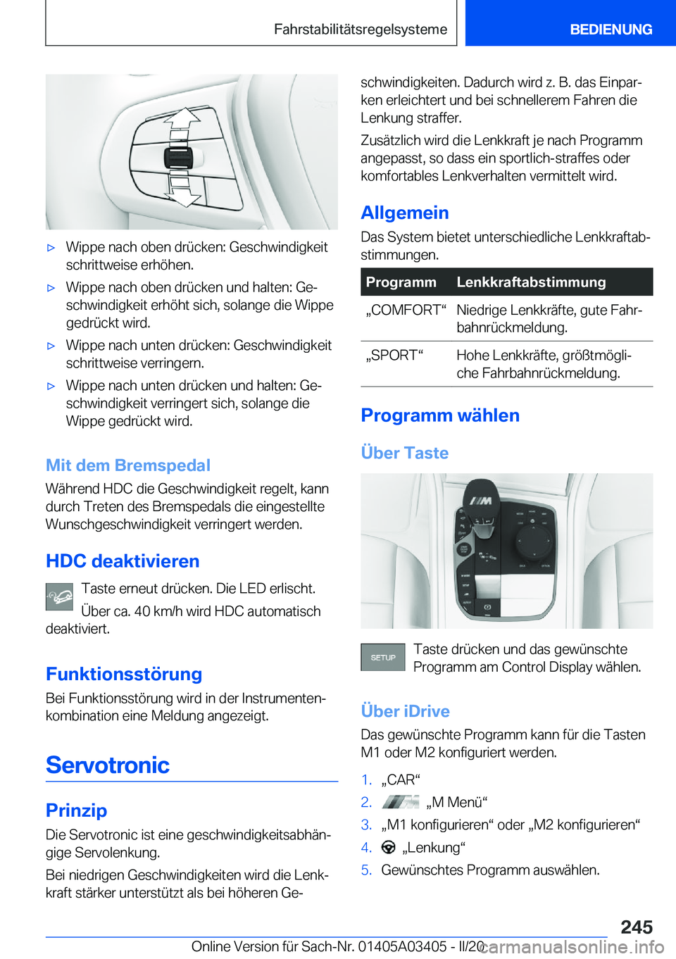 BMW X6 M 2020  Betriebsanleitungen (in German) 'x�W�i�p�p�e��n�a�c�h��o�b�e�n��d�r�